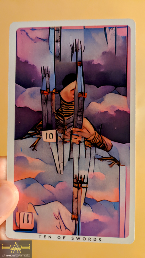 Ten of Swords from the Android Dreams Tarot